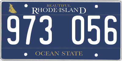 RI license plate 973056