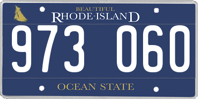 RI license plate 973060