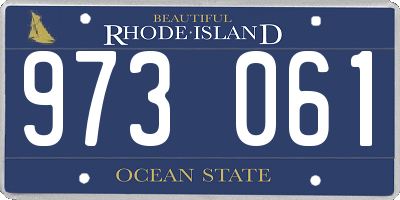 RI license plate 973061