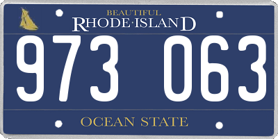 RI license plate 973063