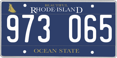 RI license plate 973065