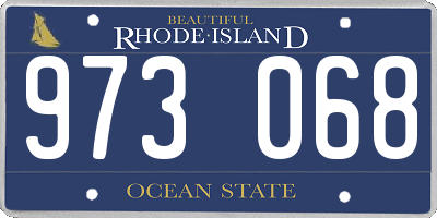 RI license plate 973068