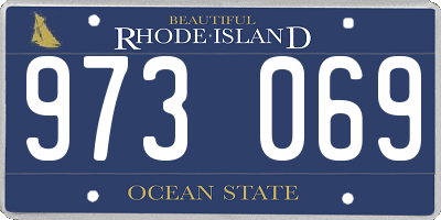 RI license plate 973069