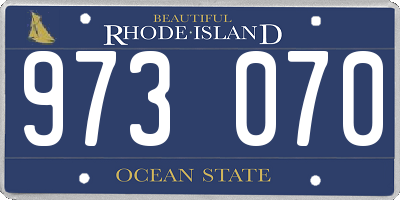 RI license plate 973070