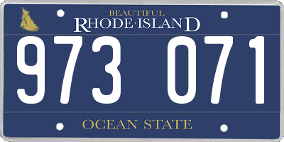 RI license plate 973071