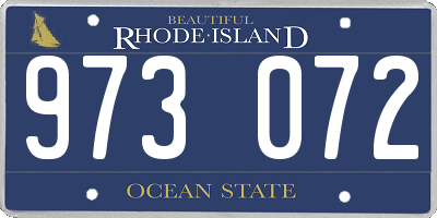RI license plate 973072