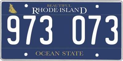 RI license plate 973073