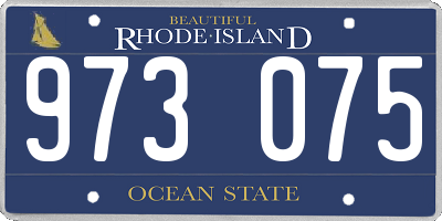 RI license plate 973075