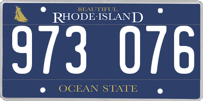 RI license plate 973076