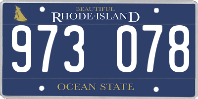 RI license plate 973078