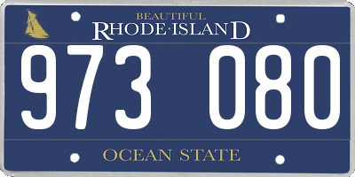 RI license plate 973080