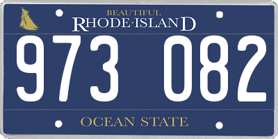 RI license plate 973082
