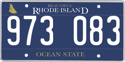 RI license plate 973083