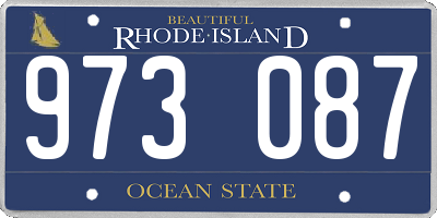 RI license plate 973087