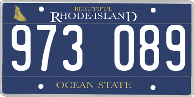 RI license plate 973089