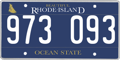 RI license plate 973093