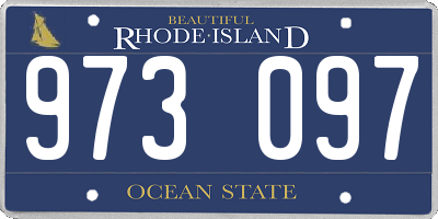 RI license plate 973097