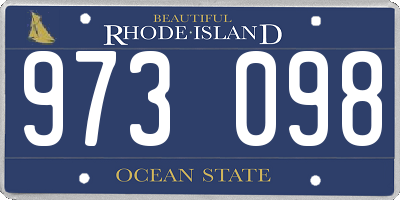 RI license plate 973098