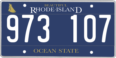 RI license plate 973107