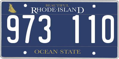 RI license plate 973110