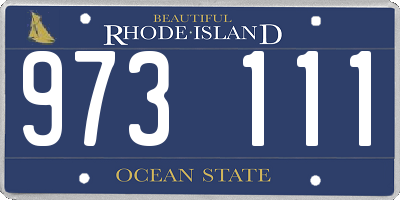 RI license plate 973111