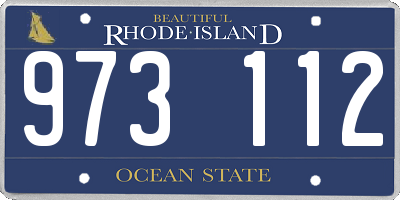 RI license plate 973112