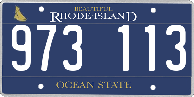 RI license plate 973113