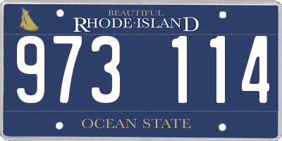 RI license plate 973114