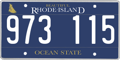 RI license plate 973115