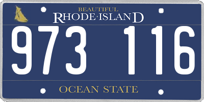 RI license plate 973116