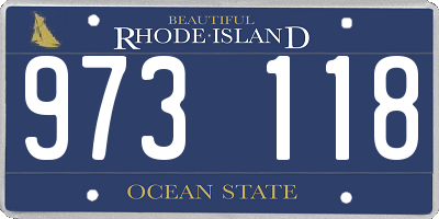 RI license plate 973118