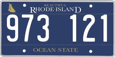 RI license plate 973121