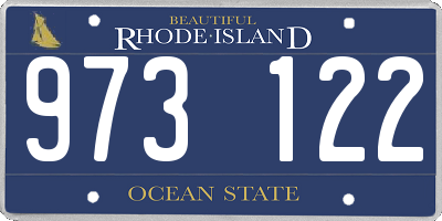 RI license plate 973122