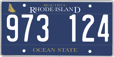 RI license plate 973124