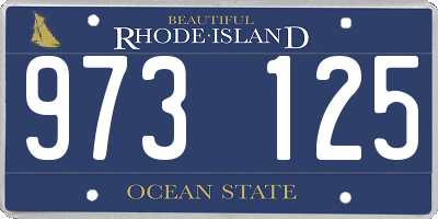 RI license plate 973125