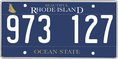 RI license plate 973127
