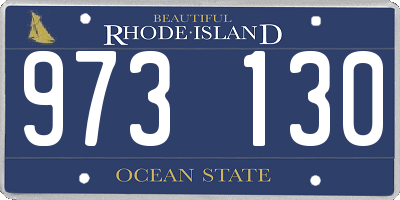 RI license plate 973130