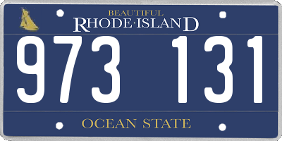 RI license plate 973131