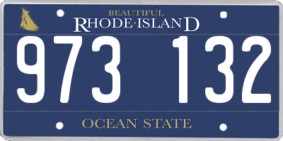 RI license plate 973132