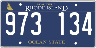 RI license plate 973134