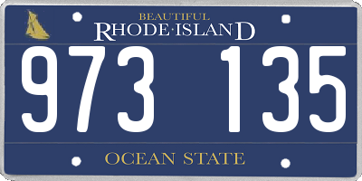 RI license plate 973135