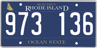 RI license plate 973136