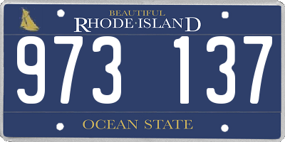 RI license plate 973137