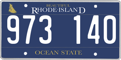 RI license plate 973140