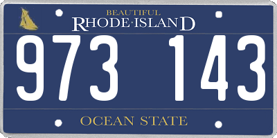 RI license plate 973143