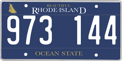 RI license plate 973144