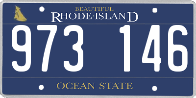 RI license plate 973146