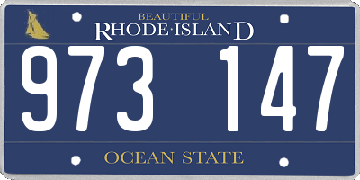 RI license plate 973147