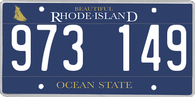 RI license plate 973149