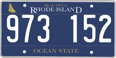 RI license plate 973152